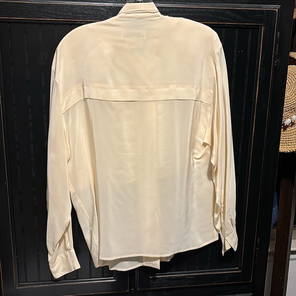 Vintage, Beautiful Cream, Paneled Blouse. SZ 10 - Picture 5 of 6